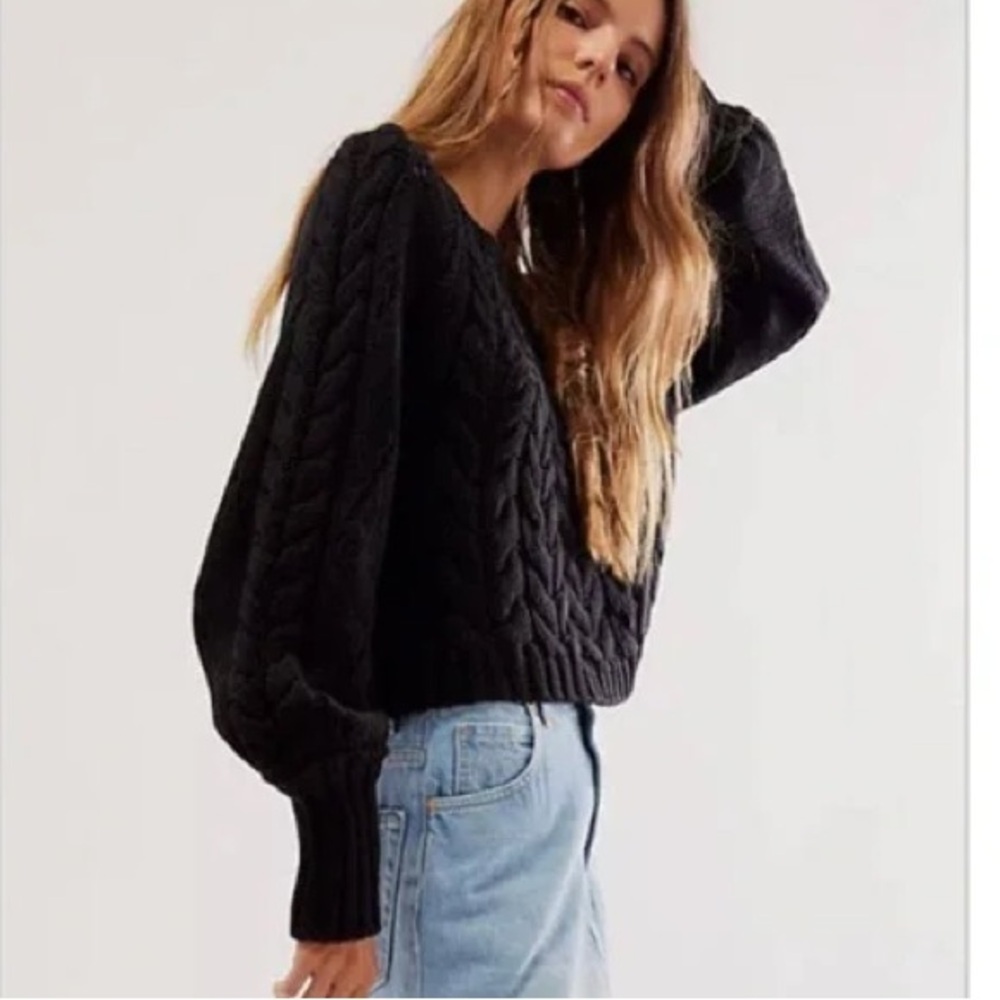 Free people sandre cable knit sweater
